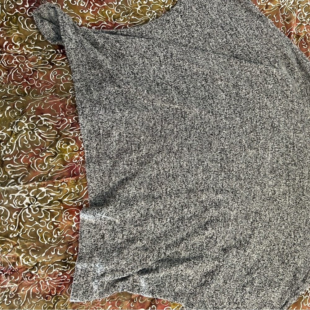 Cozy Marled Gray Knit Top